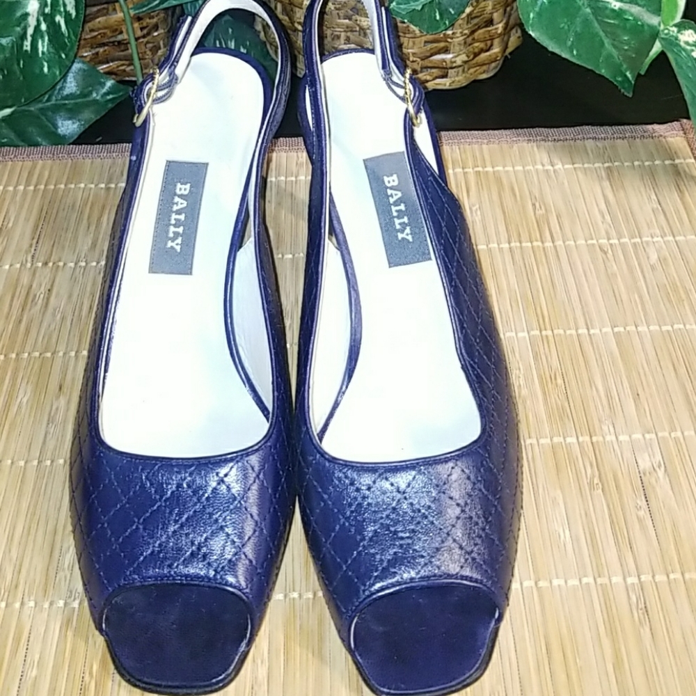 Bally Peep toe Kitten Heel Shoes